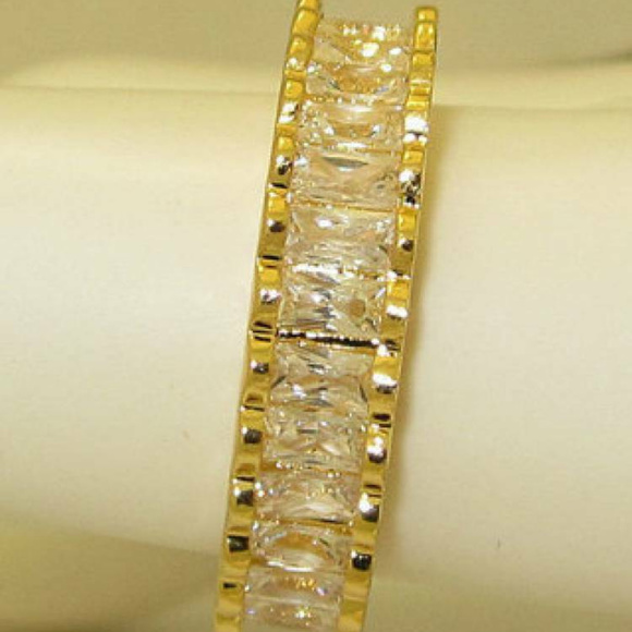 NWT ring baguette CZ stone white or yellow - Picture 4 of 8